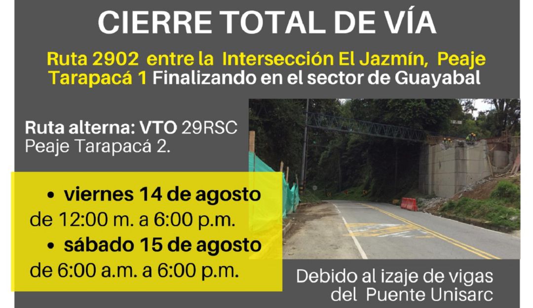 Cierre de vía