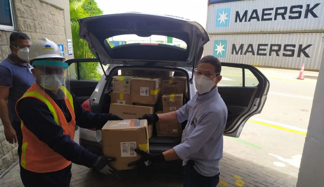 Entrega elementos de protección a clínicas en Cartagena: Puerto de Cartagena entrega 75 mil elementos de protección a dos clínicas