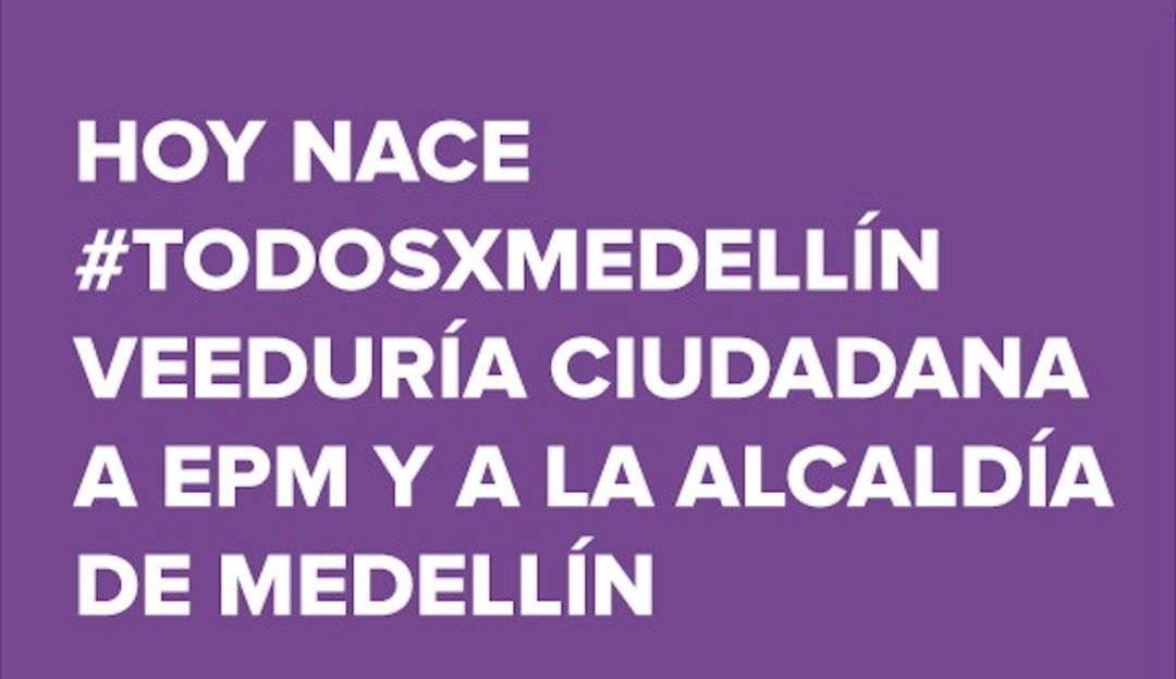 Lanzan veeduría ciudadana para hacerle seguimiento a EPM y la Alcaldía