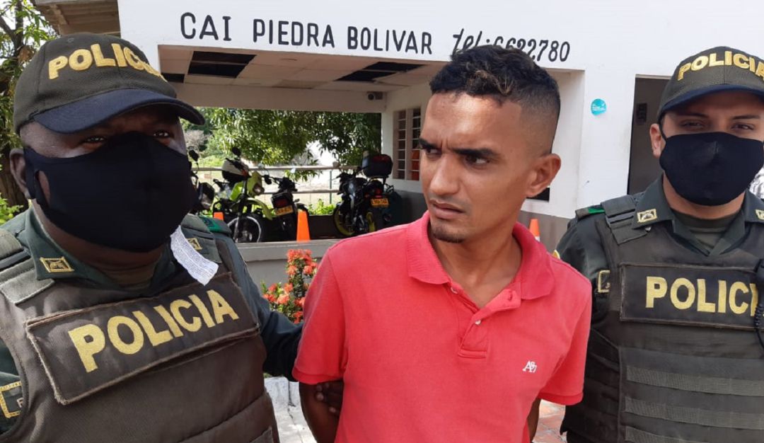 Capturado atracador barrio Los Calamares en Cartagena: En Cartagena capturan a presunto atracador que operaba en Los Calamares