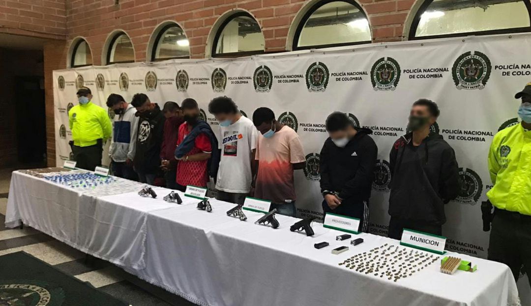 Delincuencia en Bello: Ocho personas capturadas y 6 armas incautadas en un operativo en Bello