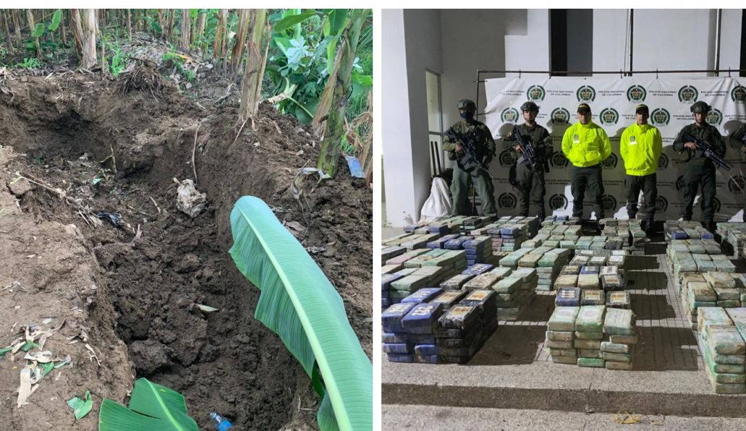 incautan cocaína Turbo en una plantación e Banano: En una plantación de banano incautaron una tonelada de cocaína