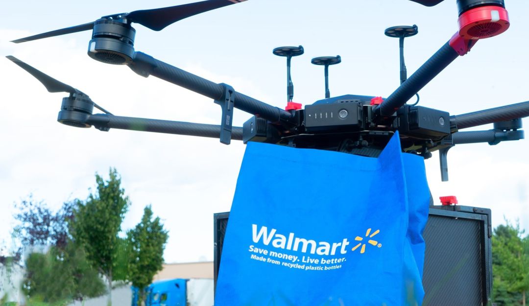 Entregas a domicilio: Walmart prueba con opción de drones para repartir los pedidos
