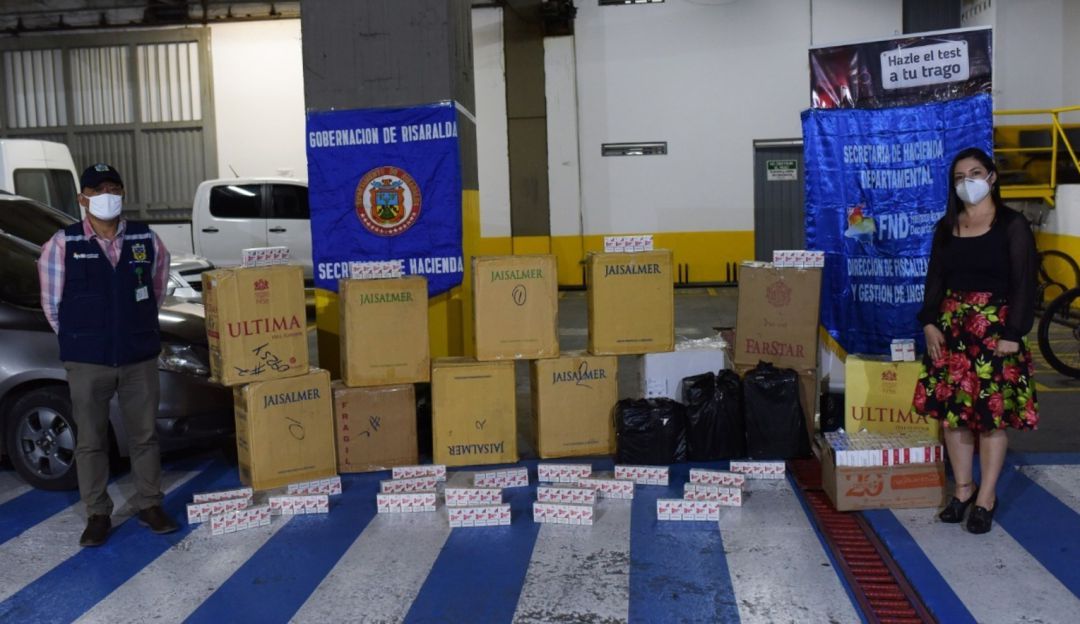 Cigarrillos incautados en Risaralda: Gran cargamento de cigarrillos ilegales fue incautado en Risaralda