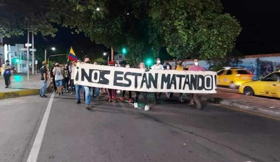 Nueva jornada de protesta cumplieron un grupo de jóvenes en Cúcuta: Jóvenes marcharon nuevamente en Cúcuta rechazando acciones policiales