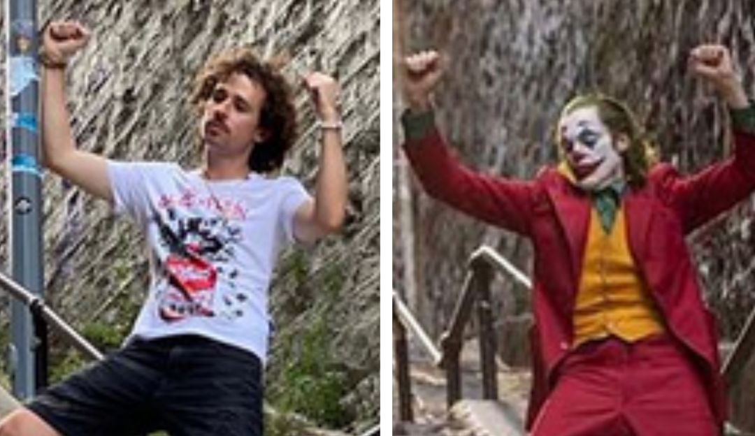 Guasón Joaquin Phoenix: Luisito Comunica mostró sus mejores pasos en la mítica escalera del Guasón