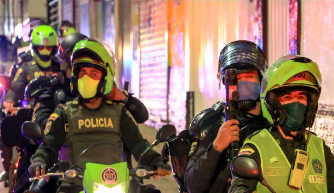 Agresión a policías en Manizales
