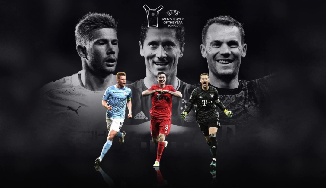 UEFA Mejor jugador: De Bruyne, Lewandowski y Neuer, nominados a mejor jugador de la UEFA