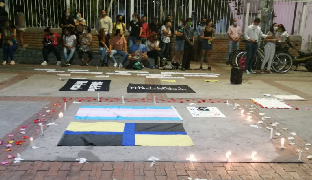 Mujer trans asesinada en Miranda: Con una velatón Jamundí rechazó crimen contra Juliana Giraldo