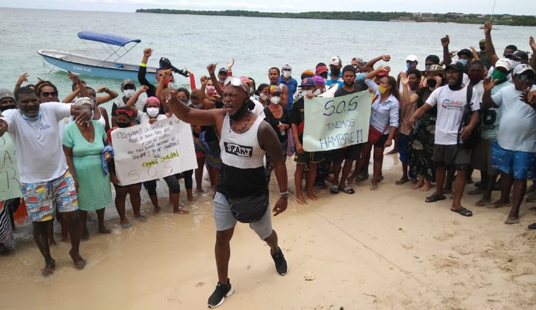 Reactivación económica Playa Blanca en Barú: Nativos de Playa Blanca en Barú protestan y piden reactivación económica