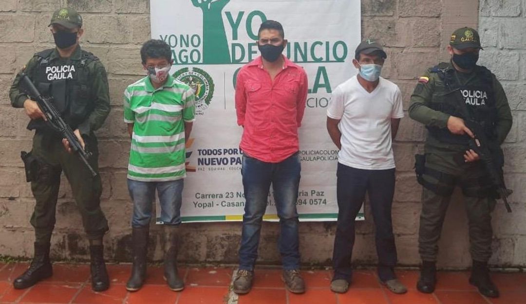 Operativo múltiple logra detención de 4 disidentes armados