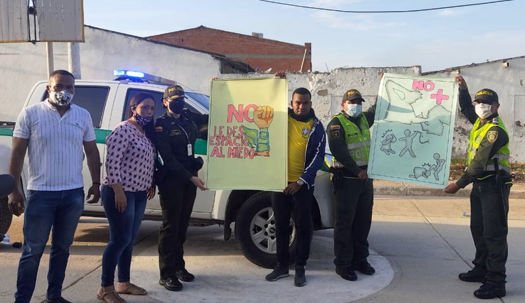 Cartagena violencia intrafamiliar: Con dramatizados, la Policía de Cartagena previene violencia intrafamiliar