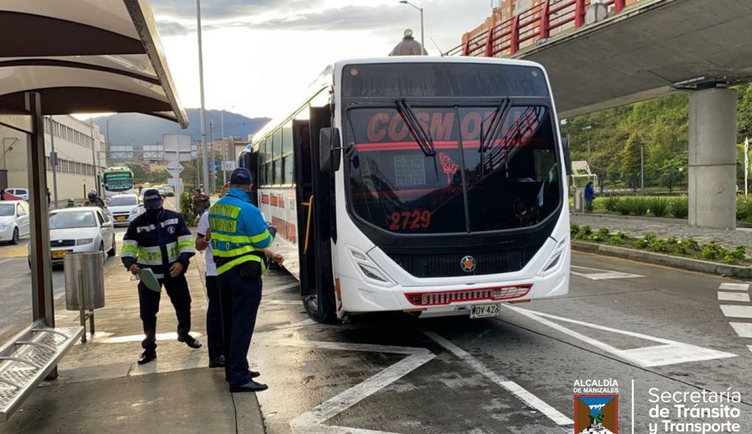 Controles al transporte público en Manizales
