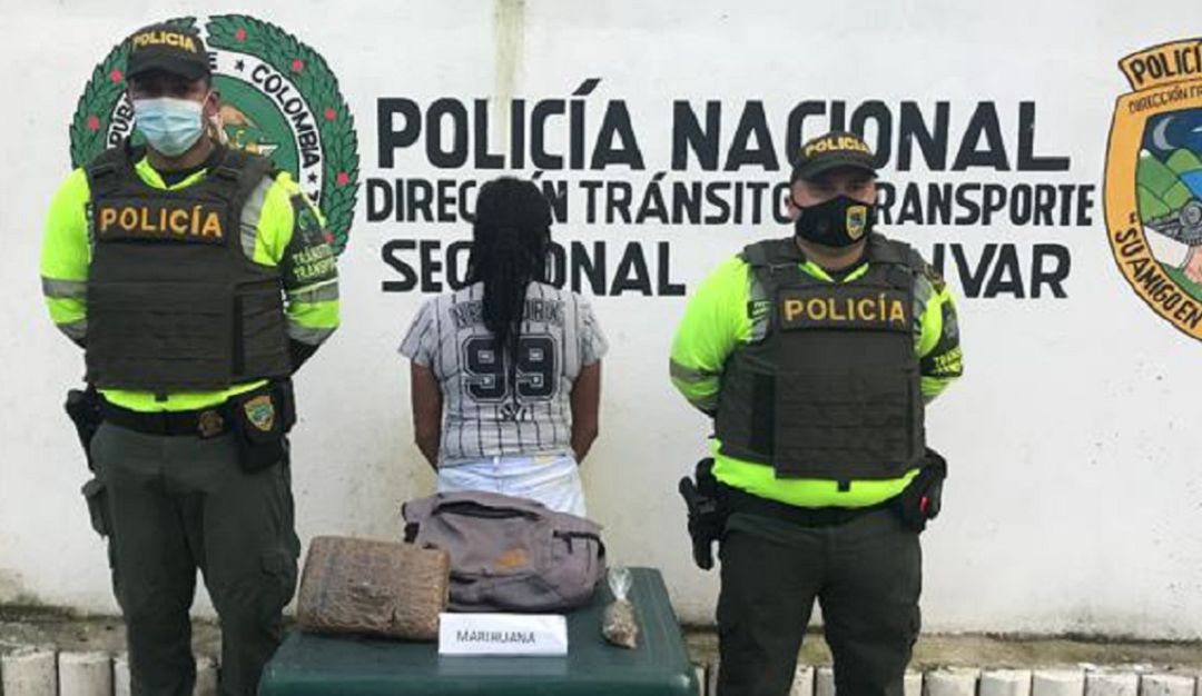Incautación marihuana en Bolívar: Policía incauta más de medio kilo de marihuana en el norte de Bolívar