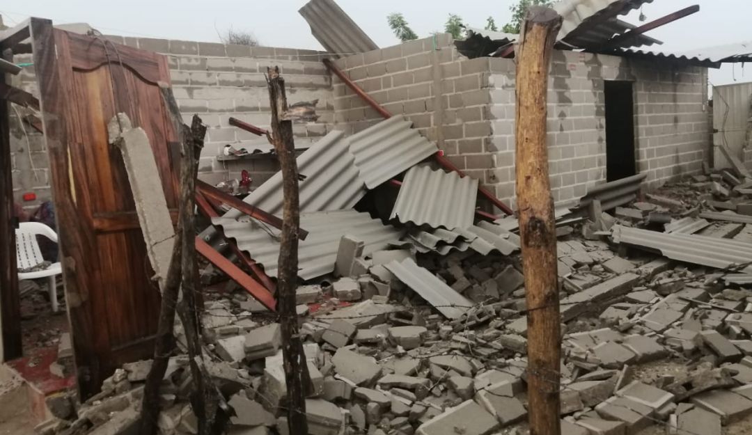 Vendaval en el Atlántico: Más de 80 casas afectadas dejó vendaval en Santo Tomás