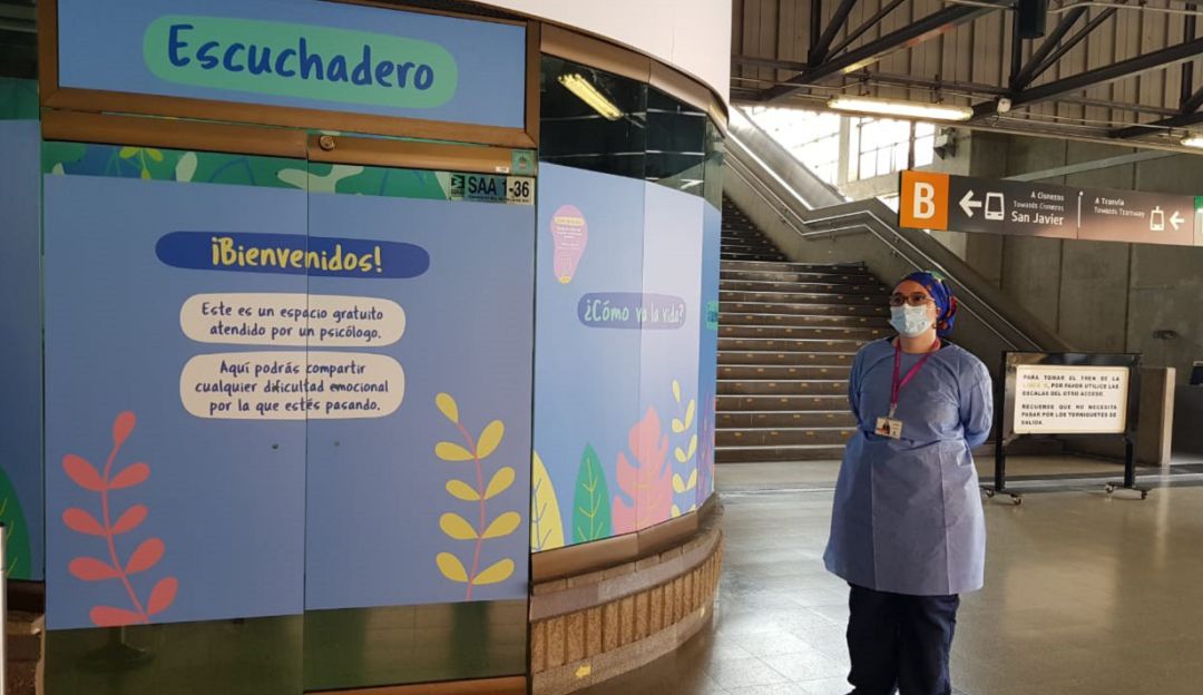 Salud mental: Metro instala una zona de escucha en la Estación San Antonio