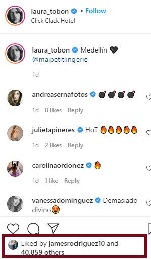 Instagram Laura Tobón y James Rodríguez: Laura Tobón en lencería: La foto que le gustó hasta a James Rodríguez Instagram Laura Tobón y James Rodríguez: Laura Tobón en lencería: La foto que le gustó hasta a James Rodríguez