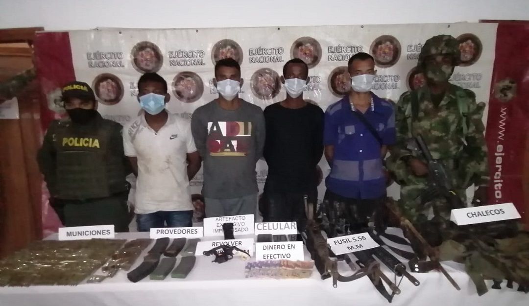 clan del golfo en san josé de uré cordoba material de guerra: En Córdoba caen cuatro miembros del Clan del Golfo con material de guerra