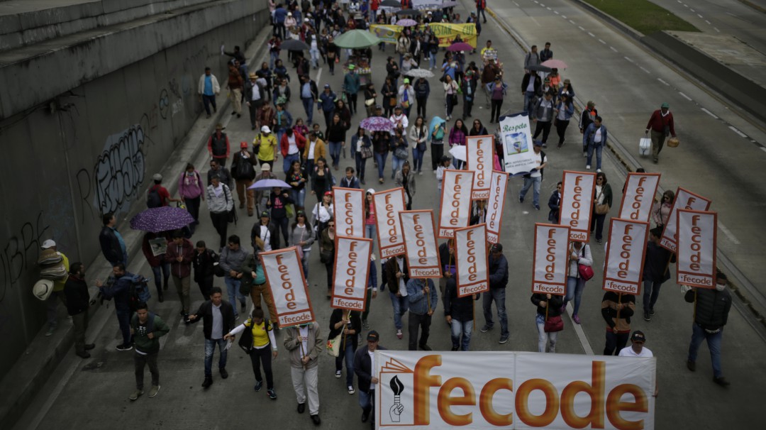 Arranca el paro nacional de 48 horas convocado por Fecode