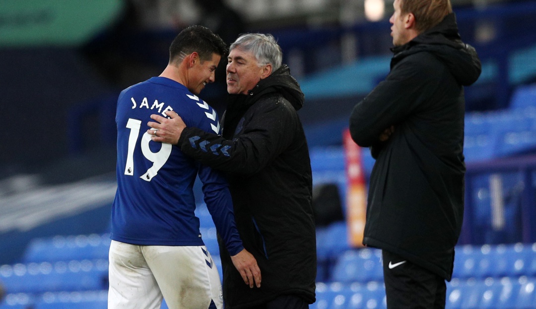 Ancelotti James Everton: “Con James tenemos confianza mutua. Sé lo que puede hacer y lo que necesita”