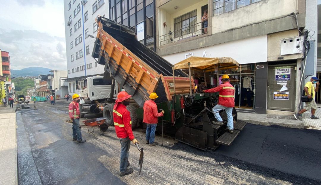 Mantenimientos viales en Pereira: Finalizaron los mantenimientos viales en el centro de Pereira