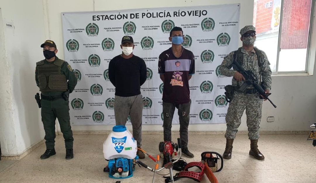 Robos en Bolívar: Capturados dos hombres tras robar en una finca de Río Viejo, Bolívar