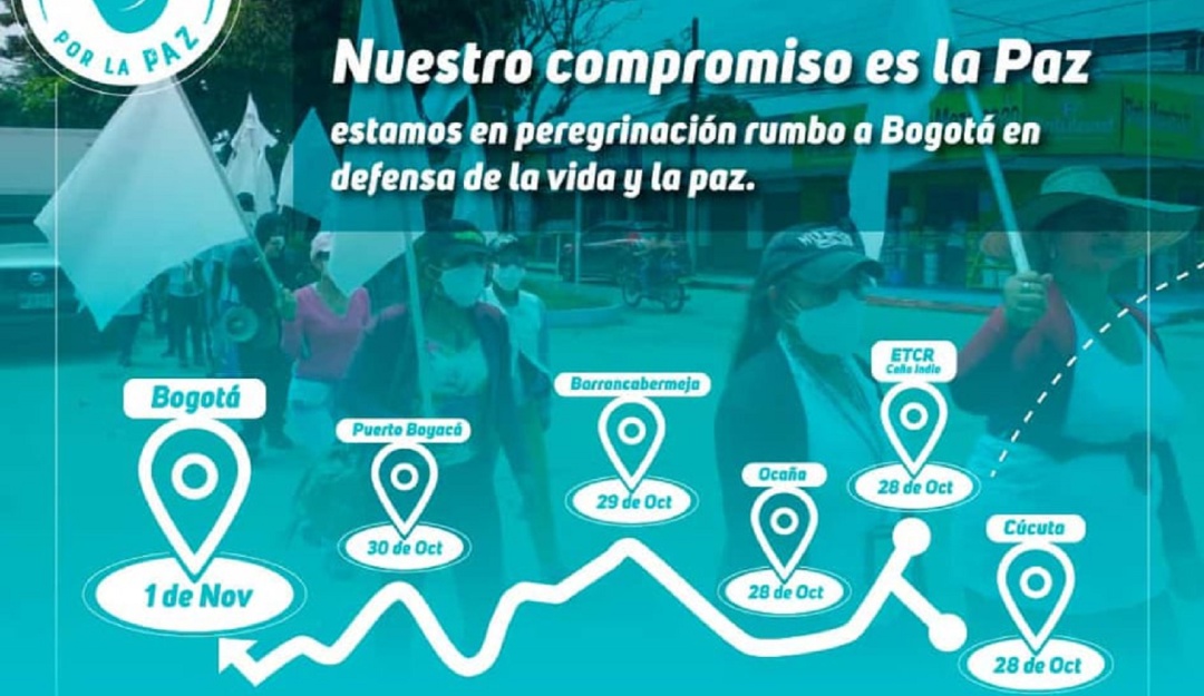 Caravana por la vida que promueve el partido político FARC: Caravana por la paz de las FARC avanza en Norte de Santander