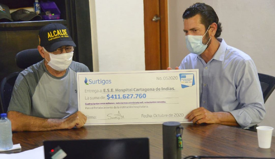 Pandemia en Cartagena: Surtigas realiza millonaria donación a la ESE Cartagena