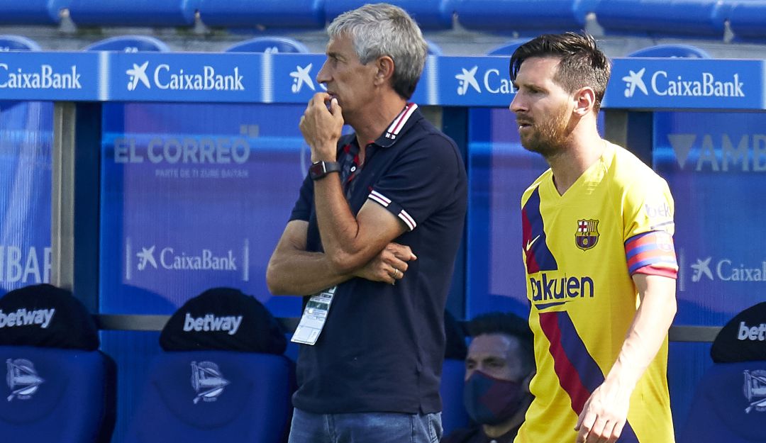 Quique Setien sobre Lio Messi: Setién: “Hay jugadores que no son fáciles de gestionar, entre ellos Messi”