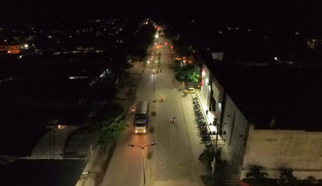 Alumbrado público en Magangué: Modernización de alumbrado público en Magangué avanza en un 95%