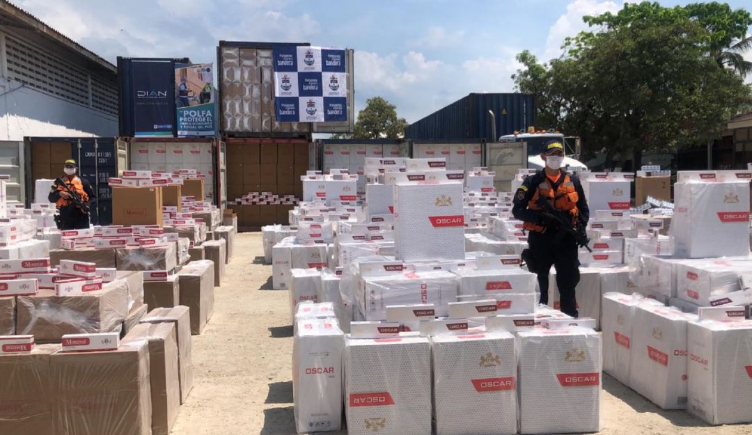Cayó el cargamento de contrabando de cigarrillos más grande en Cartagena
