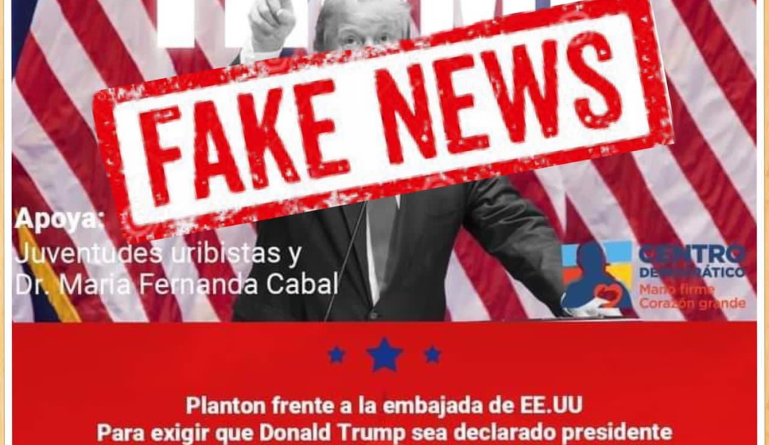 Elecciones EE.UU Centro Democrático: No, el CD no está convocando plantón para que Trump sea presidente