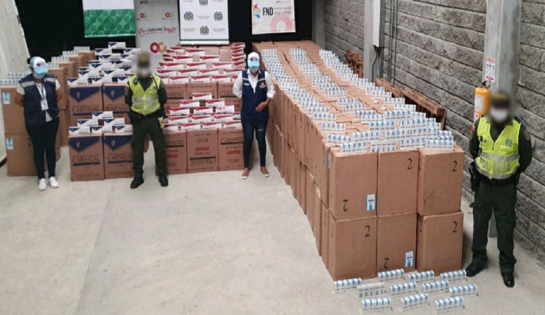cigarrillos contrabando monteria cordoba cajetillas policia: Policía incautó más de 150 mil cajetillas de cigarrillos de contrabando