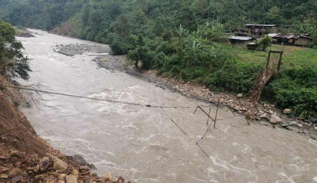Afectaciones del invierno en Risaralda: 500 familias de Risaralda están incomunicadas por la caída de un puente