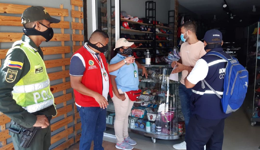 Comercio en Cartagena: Controles en Cartagena para evitar contagios de COVID-19 en el día sin IVA
