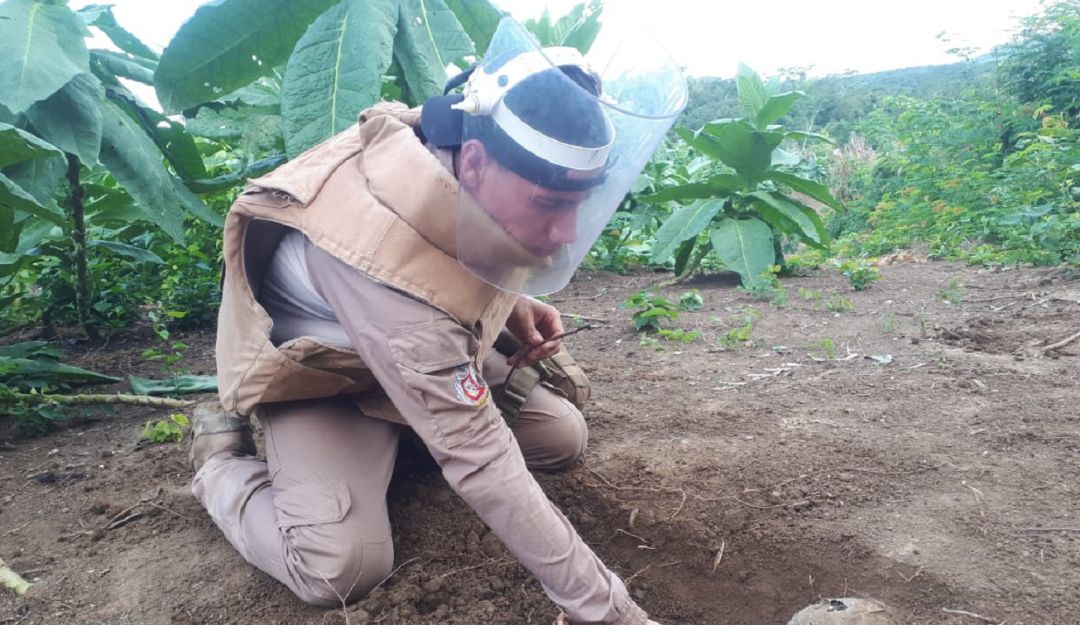 Minas antipersonales en Bolívar: Destruyen dos minas antipersonales en una finca de Zambrano, Bolívar