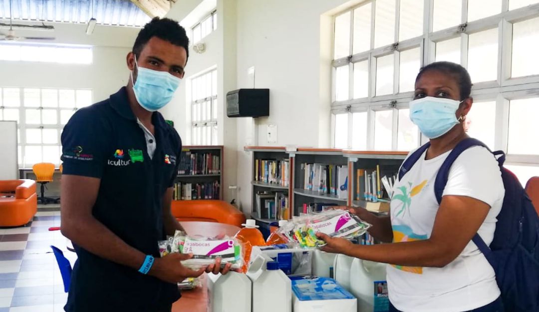 Elementos de bioseguridad en Cartagena: Dotan de elementos de bioseguridad a bibliotecas distritales de Cartagena