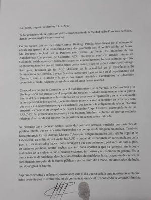 Exfarc y exparamilitares piden ser escuchados en la Comisión de la Verdad Exfarc y exparamilitares piden ser escuchados en la Comisión de la Verdad