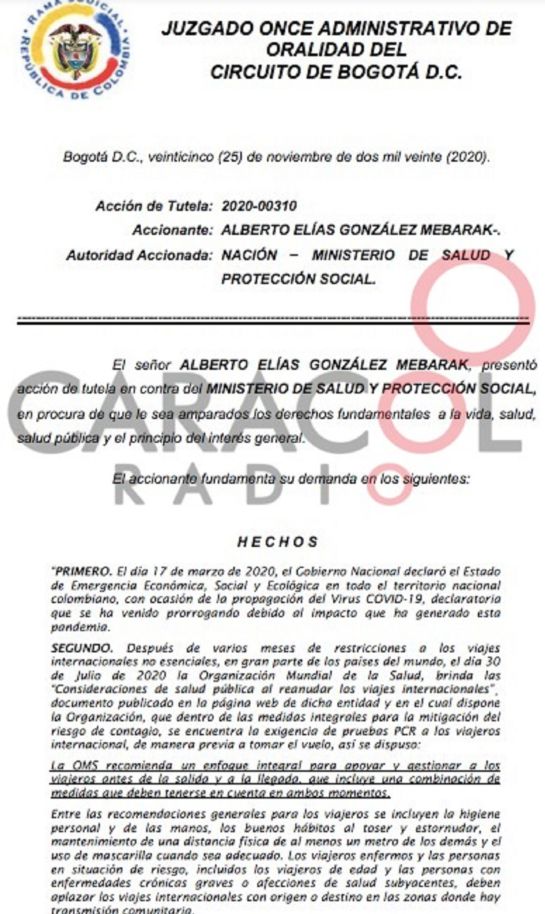 PCR aeropuerto en Colombia: Ordenan implementar nuevamente prueba PCR para llegada de extranjeros PCR aeropuerto en Colombia: Ordenan implementar nuevamente prueba PCR para llegada de extranjeros