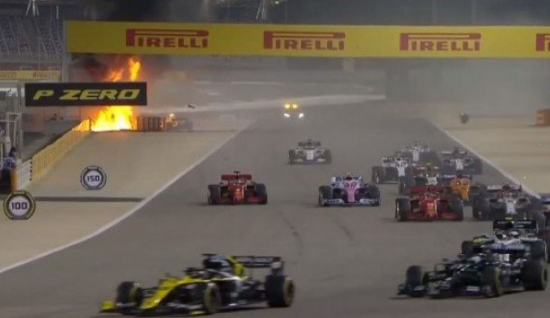 Impresionante accidente en Fórmula 1: carro de Grosjean terminó en llamas