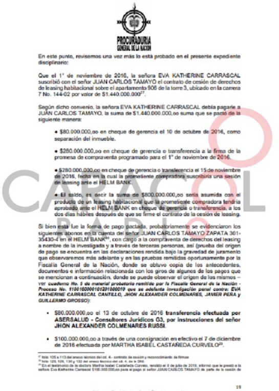 Procuraduría General de la Nación: En sanción a Eva Carrascal aparece un extraño pago de ex viceprocuradora Procuraduría General de la Nación: En sanción a Eva Carrascal aparece un extraño pago de ex viceprocuradora