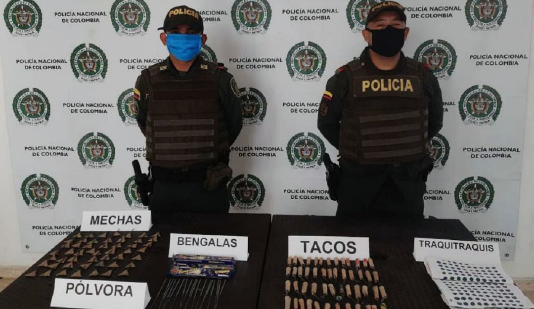 Policía incautó más de 1.500 elementos de pólvora en vías de Bolívar: Policía incautó más de 1.500 elementos de pólvora en vías de Bolívar