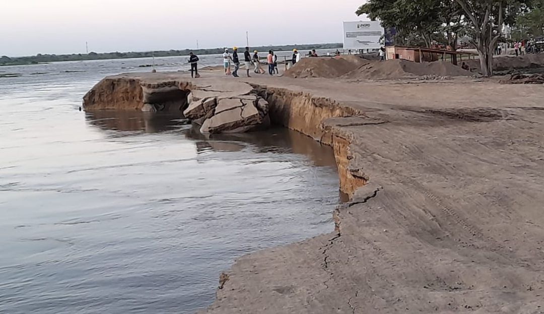 Emergencia por erosión en Salamina - El Piñón parece no tener frenos
