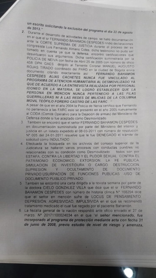 ARN advirtió a Fiscalía sobre falso testigo ARN advirtió a Fiscalía sobre falso testigo