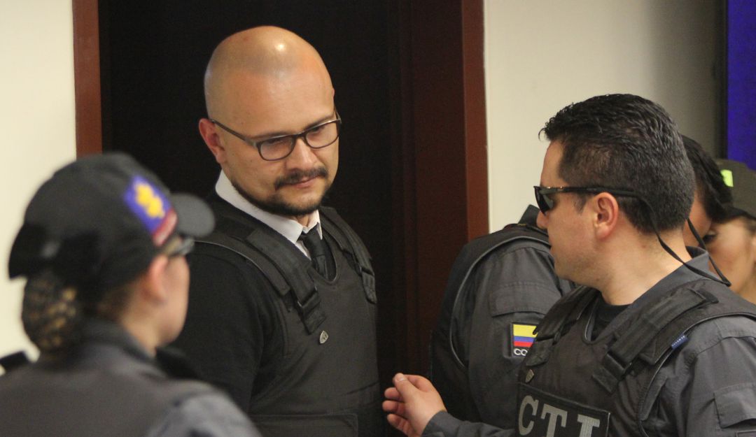 Andrés Fernando Sepúlveda conocido como el Hacker en los juzgados de Paloquemao- Foto Germán Enciso.