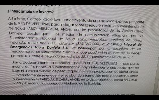 Gobernador del Magdalena pide a Fiscalía ser reconocido como víctima Gobernador del Magdalena pide a Fiscalía ser reconocido como víctima