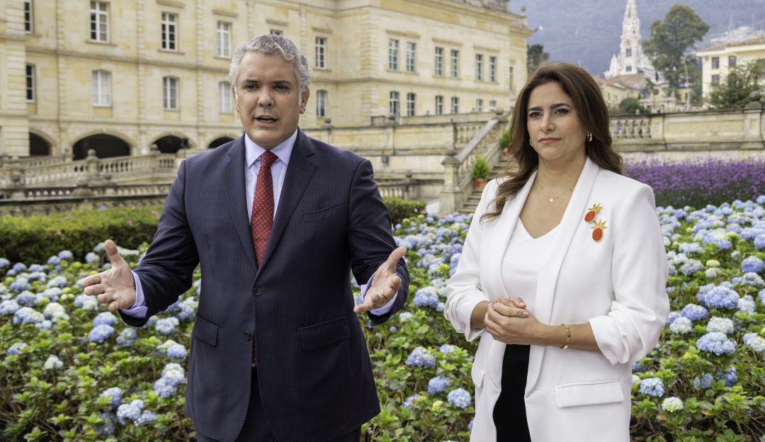Presidente Iván Duque y su esposa María Juliana Ruiz