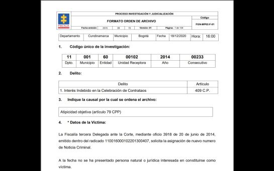 Fiscalía archivó investigación contra los estructuradores del SITP Fiscalía archivó investigación contra los estructuradores del SITP
