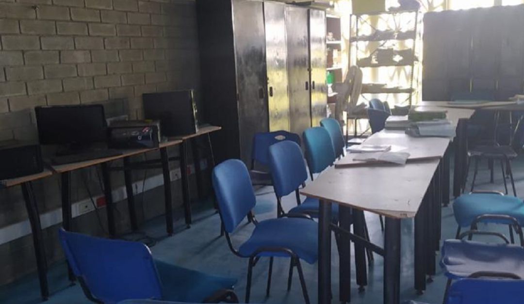 Institución Educativa Jorge Artel tras el robo