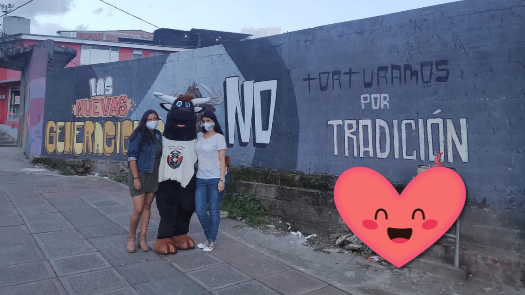 Antitaurinos de Manizales realizan campañas por los barrios de la ciudad